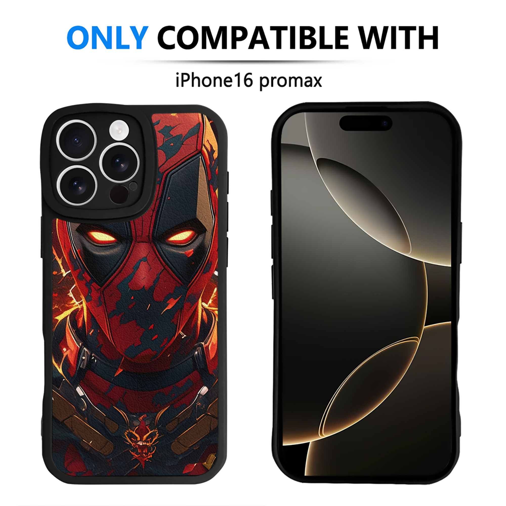 （画像用） Deadpool デッドプール 【iPhone 16シリーズ対応】シリコンスマホケース（レザー調） 材質：シリコン